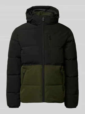 Kurtka pikowana z kieszeniami zapinanymi na zamek błyskawiczny model ‘OWEN’ jack & jones