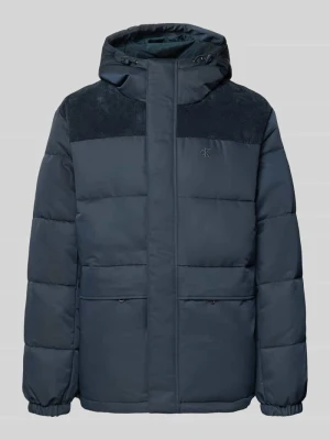 Kurtka pikowana z krytym zamkiem błyskawicznym i wyhaftowanym logo Calvin Klein Jeans
