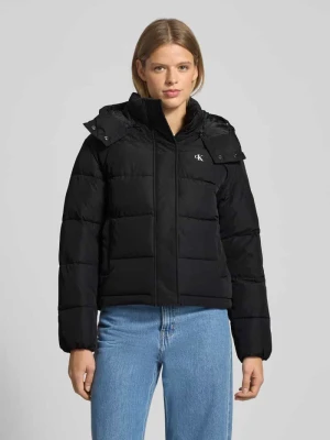 Kurtka pikowana z logo i wpuszczanymi kieszeniami Calvin Klein Jeans