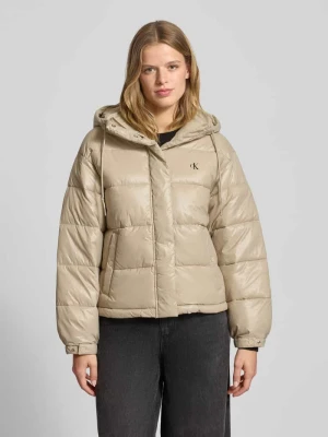 Kurtka pikowana z logo model ‘SHINE PUFFER JACKET’ Calvin Klein Jeans