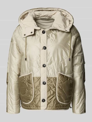 Kurtka pikowana z naszywanymi wpuszczanymi kieszeniami i kapturem Blonde No. 8