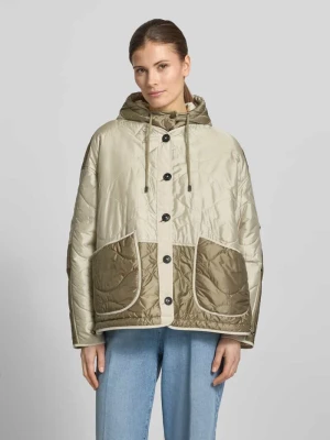 Kurtka pikowana z naszywanymi wpuszczanymi kieszeniami i kapturem Blonde No. 8