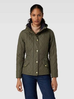 Kurtka pikowana z odpinanym kapturem model ‘MILLFIRE’ Barbour Oliwkowy