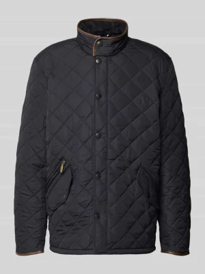 Kurtka pikowana z pikowaniem w romby model 'POWELL' Barbour Czarny