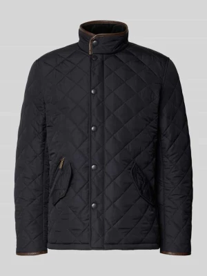 Kurtka pikowana z pikowaniem w romby model 'POWELL' Barbour Granatowy