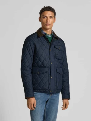 Kurtka pikowana z wykładanym kołnierzem model ‘BEATON’ Polo Ralph Lauren Granatowy