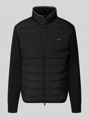 Kurtka pikowana z zamkiem błyskawicznym dwustronnym model 'GARRY' Jack&Jones Czarny