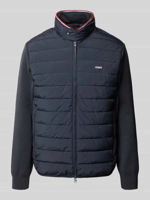 Kurtka pikowana z zamkiem błyskawicznym dwustronnym model 'GARRY' Jack&Jones Granatowy