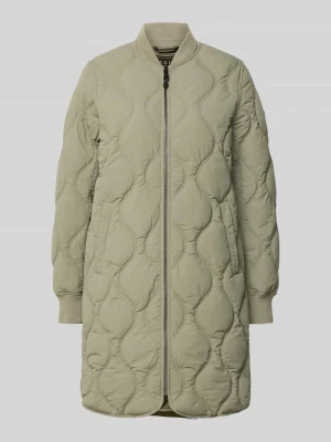 kurtka pikowana ze stójką i wpuszczanymi kieszeniami Superdry Khaki