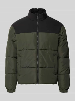 Kurtka pikowana ze stójką model 'RAZE' Jack&Jones Oliwkowy