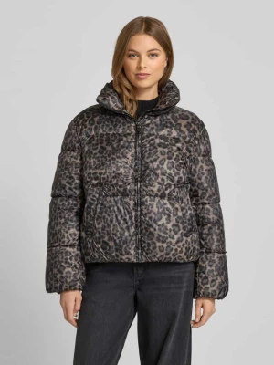 Kurtka pikowana ze zwierzęcym wzorem i stójką Jake*s Casual
