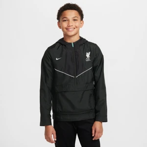 Kurtka piłkarska typu anorak dla dużych dzieci (chłopców) Nike Liverpool F.C. Amplify Windrunner - Zieleń