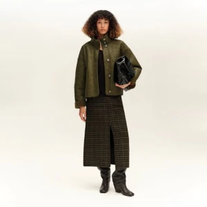 Kurtka podszewka sztuczny baranek khaki BIMBA Y LOLA