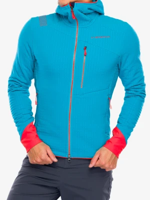 Kurtka polarowa La Sportiva Bristen Thermal Hoody - tropic blue/cherry tomato