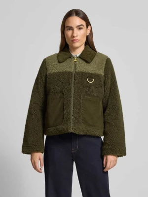 Kurtka polarowa o kroju regular fit z kołnierzem sztruksowym model ‘MALENA’ Barbour
