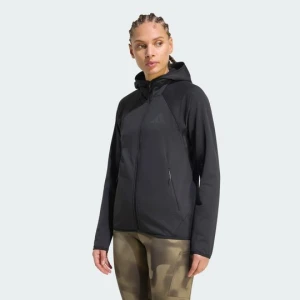 Kurtka polarowa z kapturem Terrex Xperior CLIMAWARM+ Ventknit Adidas czarny