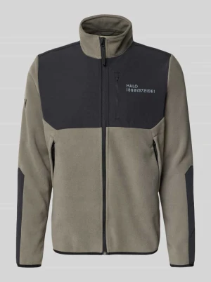 Kurtka polarowa ze stójką i kieszeniami zapinanymi na zamek błyskawiczny Halo