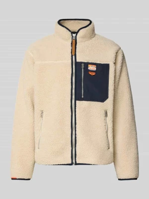 Kurtka polarowa ze stójką i kieszeniami zapinanymi na zamek błyskawiczny Superdry