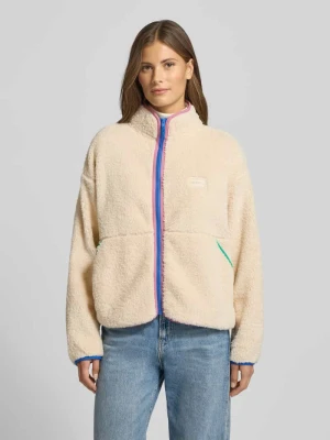 Kurtka polarowa ze stójką i wyhaftowanym logo Jake*s Casual