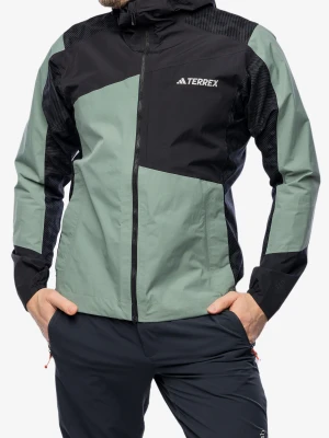 Kurtka przeciwdeszczowa adidas TERREX Xperior Hybrid RAIN.RDY Jacket - silver green/black