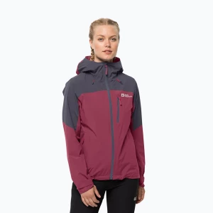 Kurtka przeciwdeszczowa damska Jack Wolfskin Go Hike sangria red