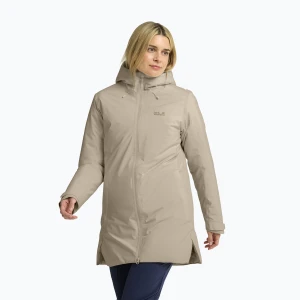 Kurtka przeciwdeszczowa damska Jack Wolfskin Heidelstein 2 Ins oyster Beżowy