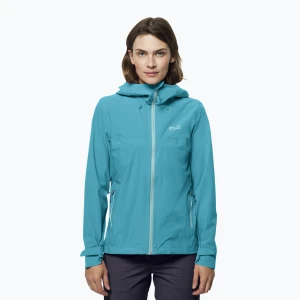 Kurtka przeciwdeszczowa damska Jack Wolfskin Highest Peak 2.5L dark aqua