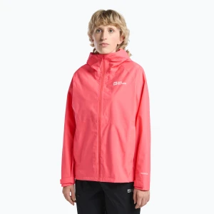 Kurtka przeciwdeszczowa damska Jack Wolfskin Prelight 2.5L LT sunset coral