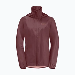 Kurtka przeciwdeszczowa damska Jack Wolfskin Stormy Point 2L red ochre