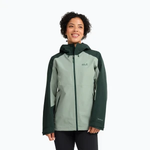 Kurtka przeciwdeszczowa damska Jack Wolfskin Wildbound 2L green zinnia