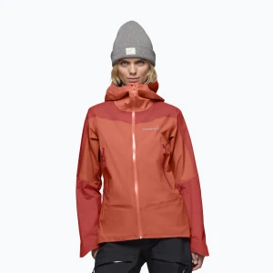 Kurtka przeciwdeszczowa damska NORRONA Falketind Gore-Tex deep sea coral / baked apple Norrøna Różowy