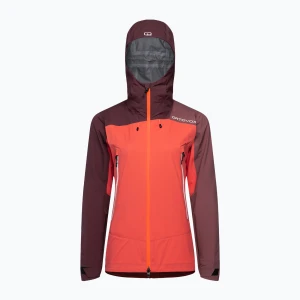 Kurtka przeciwdeszczowa damska ORTOVOX Westalpen 3L Light coral Pomarańczowy
