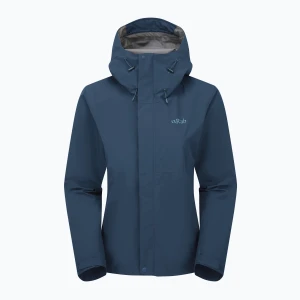 Kurtka przeciwdeszczowa damska Rab Downpour tempest blue