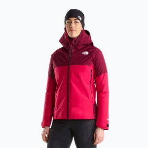 Kurtka przeciwdeszczowa damska The North Face Gtx Jazzi lali guran / burgundy cru Czerwony