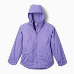 Kurtka przeciwdeszczowa dziecięca Columbia Rainy Trails II Fleece paisley purple