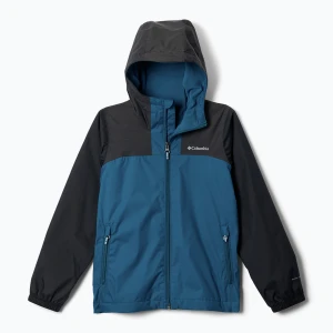 Kurtka przeciwdeszczowa dziecięca Columbia Rainy Trails III Fleece Lined phoenix blue / black Granatowy