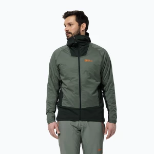 Kurtka przeciwdeszczowa męska Jack Wolfskin Alpspitze Ins Hybrid hedge green