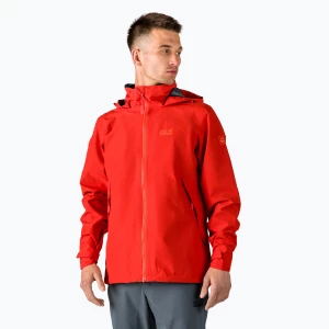 Kurtka przeciwdeszczowa męska Jack Wolfskin Evandale adrenaline red