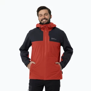 Kurtka przeciwdeszczowa męska Jack Wolfskin Go Hike strong red