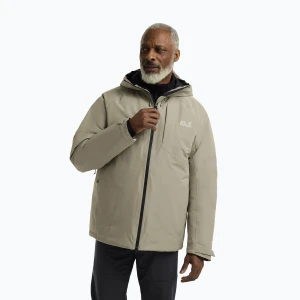 Kurtka przeciwdeszczowa męska Jack Wolfskin Icecape 2L Down Ins Rds linen