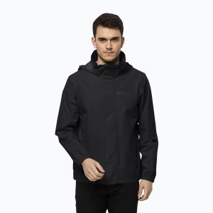 Kurtka przeciwdeszczowa męska Jack Wolfskin Stormy Point 2L black