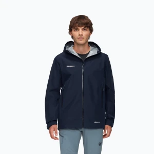 Kurtka przeciwdeszczowa męska Mammut Crater Light HS Hooded marine Granatowy