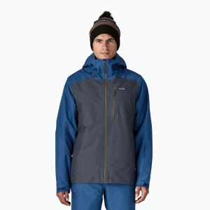 Kurtka przeciwdeszczowa męska Patagonia Insulated Powder Town smolder blue w/clement blue