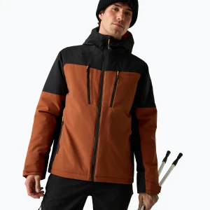 Kurtka przeciwdeszczowa męska Regatta Highton Stretch Padded Jacket burnt henna / black Pomarańczowy
