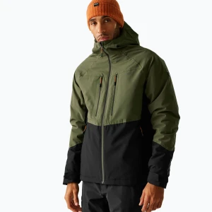 Kurtka przeciwdeszczowa męska REGATTA Highton Stretch Padded olive night/black