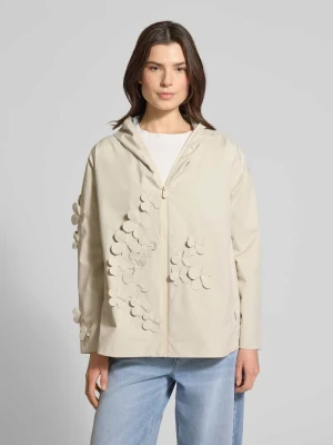 Kurtka przeciwdeszczowa o kroju regular fit z kwiatową aplikacją model ‘Rosa’ SAVE THE DUCK