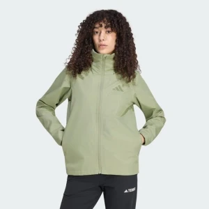 Kurtka przeciwdeszczowa Terrex Multi Essentials 2 Layer CLIMAPROOF Adidas Tent Green