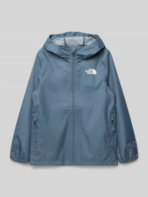 Kurtka przeciwdeszczowa z logo i kieszeniami na zamek błyskawiczny The North Face