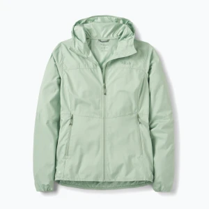 Kurtka przeciwiatrowa damska Rab Windgather Hoody fig green