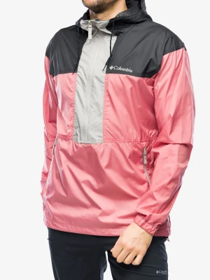 Kurtka przeciwwiatrowa Columbia Flash Challenger Anorak - pink agave/shark/flint grey